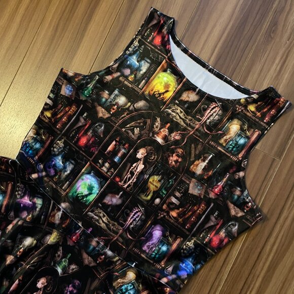 Black Milk Cabinet of Curiosity Velvet Princess Skater Dress - Picture 5 of 9